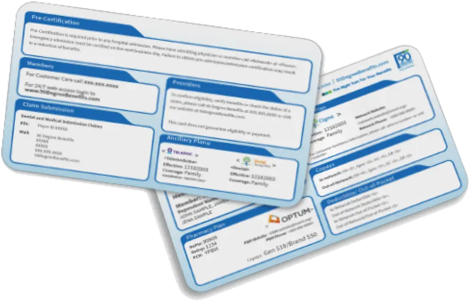 example of member cards